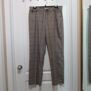 Brown Plaid Ladies Pants size 12P - Jessica  Petite